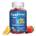 Feel Great Kids Multivitamin Gummies ← Citrus & Strawberry Flavored Vitamins for Kids  tolera Multivitamin Gummies with Vitamin D for Bone, Muscle & Immune Support ← Chewable Vitamins ← 45-Day Supply