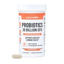 NatureWise Max Probiotics for Women &amp; Hombre - 30 Billion CFU 18 Strains with Prebiotics - For Gut & Digestive Health - Delayed-Release Capsules, Gluten Free - 60 Capsules[2-Month Supply]