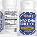 Suplemento de aceite de Krill Antártico - DHA EPA Omega 3 Suplemento con Astaxanthin Antioxidante - Omega 3 aceite de pescado para apoyar cerebro, corazón y salud conjunta - 60 Krill aceite SoftGels