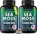 Sea Moss Capsules - Irish Sea Moss Advanced with Burdock Root, Bladderwrack &amp; Muira Puama for Immunity, Gut, " Energy - Superfood Sea Moss Supplements w/Raw Sea Mos Powder (2 Pack)