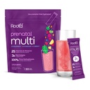 Polvo multivitamina prenatal - 25 vitaminas " minerales con electrolitos 3x, folato, hierro, D3 para mamá " bebé, 7 superalimentos " probióticos, vitaminas libres de azúcar " .