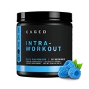 Kaged Intra-Workout Powder In-Kaged BCAAs, L-Citrulline " Beta-Alanine for Endurance 124mg Organic PurCaf Caffeine Coconut Water Powder 20 Servings Blue Raspberry