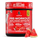 Explosión pre-operatoria de seis estrellas, sandía (30 servidos) - Preworkout Energy Powder Suplemento para hombres y mujeres - Pre Workout Drink Mix with Creatine & Beta Alanine - Sports Nutrition Products
