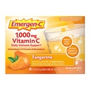 Emergen-C 1000mg Vitamina C Immune Support Powder Tangerine 30CT incluye Zinc, Manganese, 7 B Vitaminas y Electrolitos para Volver a Esenciales Escolares