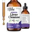 Wild &amp; Organic Liver Cleanse Detox Tincture - Milk Thistle, Dandelion Root Herbal Complex - Liquid Liver Support Supplement - Vegan, Sugar &amp; Alcohol-Free Milk Thistle Drops - 4 fl oz