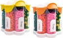 Organizador de píldoras extra grande diario, semanal, suplemento mensual botella, dispensador de píldoras lindo Blossom con 7 compartimentos XL (2 Pack Combo) (Orange y Amarillo)