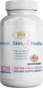 365 piel de la salud, uñas " pelo, fórmula avanzada, 120 tabletas - Apoya el colágeno para el cabello, la uñas y la salud de la piel - proporciona zinc, vitamina C " No GMO, Vegan, Gluten " gratis - 120 piezas