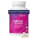 Microbioma Laboratorios MegaSporeProbióticos Bioticos para Hombres Mujer - Probiótico de base esporádica para Gut Health &amp; Digestive Support - Establo-Stable, Travel-Friendly, Probióticos para Mujeres (60 cápsulas)
