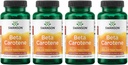 Swanson Beta-Caroteno Vitamina A 25000 UI Softgels - Skin, Eye, and Immune System Health - Antioxidant Support - 7500 mcg (300 Softgels) (4 Pack)