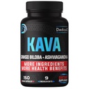 9in1 Kava Kava Capsules 5-Mes Oferta 15:1 Extracto para el sueño, la mente &amp; apoyo inmunitario - 9 hierbas naturales Incluye Ginkgo, Ashwagandha, Graviola, Valerian &amp; Más - 150 cápsulas veganas