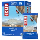 CLIF BAR - Bares de Proteína Energética - Chocolate Chip - Hecho con Avenas Orgánicas - Bares de Energía - Non-GMO - (15 Pack)