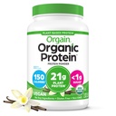 Orgain Orgain Orgain Pólvora de proteínas veganas orgánicas, frijol de vainilla - 21g Proteína vegetal, fibra prebiótica de 6g, sin ingredientes de lactosa, sin azúcar añadido, no transgénico, para sacudidas &amp; smoothies, 2,03 lb (paquete mayo Vary)