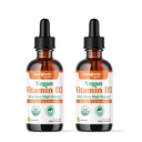 LIQUIDHEALTH Vitamina D3 4000 UI, USDA Organic Vitamin D Liquid Drops for Adults &amp; Kids, Vegan Vitamin D for Immune System Support, Bone Health, Mood Support, Healthy Skin - Made in USA (2 Pack)