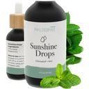 Philosophie Liquid Chlorophyll Sunshine Drops for Water  sometida Organic Chlorophyll Drops with Mint for Detox, Internal Deodorant & Energy Boost ← Natural Vegan Supplement, Non-GMO, 2oz