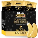 Bajo Patches Ojo (36 Parejas) - Mascaras Ojo Oro 24K Enriquecidas con Colágeno Abundante para Círculos Oscuros, Ojos Puffy, Arrugas - Regalos para Mujer Cuidado de la Esquí - Vegan &amp; USA Tested