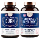 WINDSOR BOTANICALS Cortisol Blocker y Multi Collagen Burn - Belleza y Mood Support Bundle