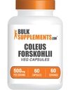 BulkSupplements.com Coleus Forskohlii Extract Capsules - Forskolin Supplement, Forskolin Capsules - Herbal Supplement, Gluten Free, 1 cápsula por Serving, 60 cápsulas (Pack of 1)