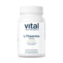 Vital Nutrients L-Theanine 200mg ← Vegan Supplement TEN L Theanine Supplement Supports Normal Stress Levels and Cognitive Function* TEN Gluten, Dairy and Soy Free ← 60 Capsules