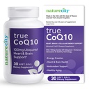 NatureCity True-CoQ10 Ubiquinol 100mg Altamente Absorbable y establizado Kaneka QH CoQ10 Suplemento de Corazón, Cerebro y Energía Celular - (30 Gels Soft) Active CoQ10 como Ubiquinol