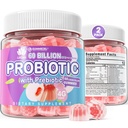 2Pack Probiótico + Prebióticos Gummies Azúcar Gratuito 60 Billones CFU, 11 Strains Probióticos Rellenados Gummies para Mujeres Hombre Salud Digestiva y Salud Gut, Apoyos Estreñimiento, Diarrea, Gas &amp; Bloating
