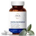TIVA Ashwagandha capsules 650mg con extracto de cobre negro – Soporte natural para estrés, metabolismo, función inmunitaria " Mood – Vegan, no GMO, Lab-Tested – 60 cápsulas herbales