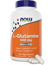 Ahora L-Glutamina 500mg 300 Veg Capsules - Suplemento No-GMO - Cápsulas de Lglutamina Vegan