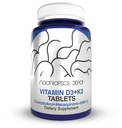 Nootropics Depot Vitamina D3 + K2 con Vitamina C Tablets tención 60 Conteo ← Cholecalciferol + Menaquinone-4 (MK-4) Silencio Mood, & Bone Health ← Salud saludable Calcium Aborption