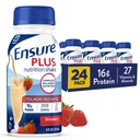 Asegurar más Fresa Nutrición Afeitar Reemplazo Alimentario Silencioso Listo para beber Silencio 16g Proteína y 27 Vitaminas y Minerales  8 fl oz - 24 Pack
