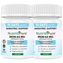 Carbonyl Iron Tablet 65 mg con 270 mg Vitamina C Silencio180 Days Supply Silencio para Mujeres/Men peru High Potency Bariatric Vitamins for WLS Pacientes Incluyendo bypass gástricos ← Dye Free (2)