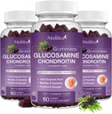 Mulittea Glucosamine Chondroitin Gummies - Extra Strength Joint Support Supplement with MSM " Elderberry for Natural Joint, Antioxidant Immune Support for Adults, Men " Women-(3 Pack)