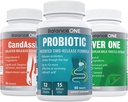 Balance ONE 3 Mes Kit ← Probiótico, CandAssist, Liver One tención 15 Billion CFU Probiótico ← Limpieza natural con ácido caprílico ¦ Apoyo al hígado con carburante