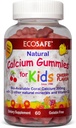 ECO SAFE Coral Calcium Vitamin D3 Kids Gummy, Natural Cherry Flavor, Non GMO, Gluten-Free, Dairy-Free, Soy-Free y Gelatin Gratis - 300 mg de Calcio, y 800 UI de Vitamina D3-60 Gummies (2 Pack)