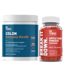 Dr. Tobias Apple Cider Vinegar Gummies " Colon Everyday Health - Daily Digestive, Detox and Cleanse Support with ACV Gummies " Psyllium Husk Powder