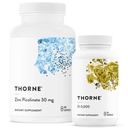 THORNE - Esenciales de bienestar - Zinc &amp; Vitamina D3 Combo para soporte de inmuno y hueso - 60 a 180 Servimientos