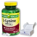L lisina 1000mg- Tablas de Aminoácidos esenciales, 100ct (Pack of 1)