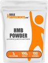 BulkSupplements.com HMB Powder - as Calcium HMB, Beta-Hydroxy Beta-Methylbutyrate - HMB Powder Suplementos, Gluten Gratis - 1g por Serving, 100g (3.5 oz) (Pack of 1)