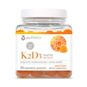 Teoría K2D3 - Bone & Heart Health Support* - Combina Vitamina D3 &amp; Vitamina K2 - Lácteos, Soy &amp; Gluten Gratis - Peach, 60 Gummies Vegetarianas