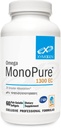 XYMOGEN Omega MonoPure 1300 EC - Aceite de pescado con 3X Absorción más grande - DHA EPA Omega 3 Suplemento para la salud del corazón + soporte cognitivo (60 Softgels)