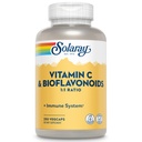 SOLARAY Vitamina C 500mg con Citrus Bioflavonoides, 1:1 Ratio - Antioxidante e Inmuno Apoyo Suplemento - Vitamina C con Rosa HIPS y Acerola, Vegan, Garantía de 60 días, 125 Serviciones, 250 VegCaps