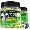 Mangas de aceite de semilla negra " Clorophyll, Biotina 500mcg con Collagen hidrolizado, miel de manuka cruda, frío orgánico Presionado - Ultimate Absorption for Skin, cabello " uñas, Digestivo, salud general, 1 paquete