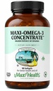 Maxi Health Omega 3 Suplemento - Omega-3 Fish Oil Concentrate - Fuente de Potencia Superior de EPA/DHA Fatty Acids - Corazón, Cerebro &amp; Salud Conjunta - Kosher Certified Wild Caught Fish - 90 Vegetarian Softgels