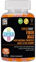 CLINICAL DAILY Fiber Max, Vegan High Fiber Gummies for Adults &amp; Kids. Alivio del estreñimiento para adultos y niños. Prebióticos suplemento de fibra de fibra Gummies. 90 Gummies laxantes libres de gluten para la reparación de Gut