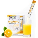Aurora Nutraciencia Nano-Pack Liposomal Vitamina C Powder Drink Mix, Immune Support, High Strength 3000 mg Por Serving, 30 Single Serve Packets, Orange