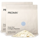 Péptidos de colágeno hidrolizado Promix - Tipo 1 Grass Colágeno de semillas, 4,7 glicina, péptidos bioactivos Tipo 3 - Desarrollado - 2,5 libras (Pack de 2)