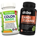 Colon Cleanse Candi Detox Fórmula - Natural Bowel Cleanser Pills for Intestinal Bloating & Anti Overgrowth Cleansing for Women &amp; Hombre - Daily Constipation Relief Supplement Gut Stomach Balance Control