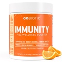 GOBIOTIX Vitamina C - Immune Defense Support Supplement - Immunity Powder Wellness Booster - Vegan Superfood - Elderberry, Turmeric, B12 Suplemento de vitaminas, Non-GMO y Sugar Gratis (Orange)