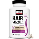 FORCE FACTOR Hair Growth Accelerator Multivitamin for Women &amp; Men, with Lustriva, Biotin, Horsetail & Vitamins A, B12, C, D &amp; E for Thicker Hair, Healthier Skin & Nails, 90 cápsulas