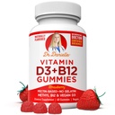 Vitamina D3, B12 Gummies por Dr. Danielle, Vegan Daily Supplement for Adults &amp; Kids, Non-GMO, Vitamina D3 1000 UI &amp; 250 mcg Vitamina B12, 2 Month Supply (60 Gummies)