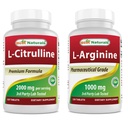 Mejores Naturales L-Citrulline 2000mg &amp; L-Arginine 1000 mg