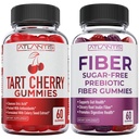 Atlantis Nutrición Tart Cherry 60 Gummies + Azúcar Gummies de fibra prebiótica gratis para adultos 2-Pack (120 Gummies)